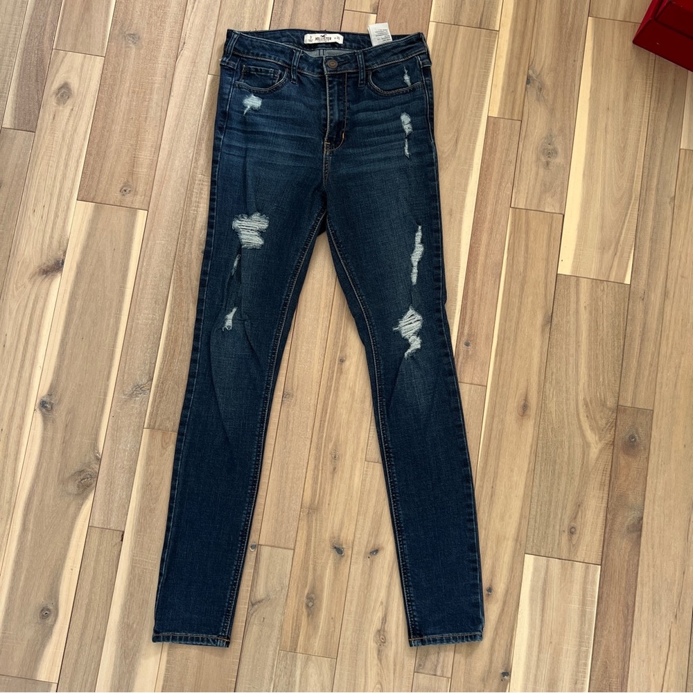 Women's Distressed Blue Jeans